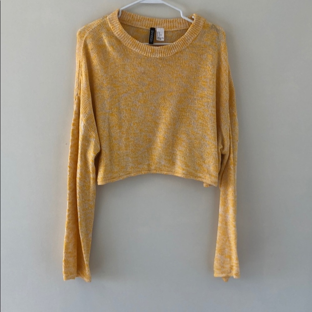 Yellow Crop Sweater